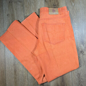 Vintage Member's Property Jeans Men’s 38x32 Orange Baggy Loose Fit Y2K Hip Hop